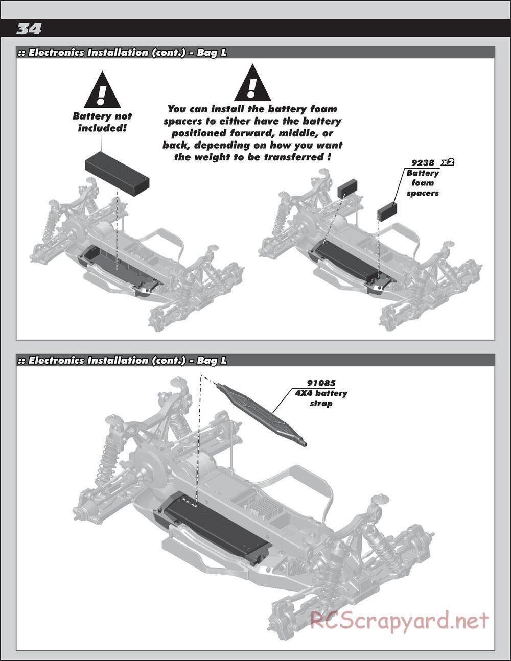 Team Associated - SC10 4x4 - Manual - Page 34