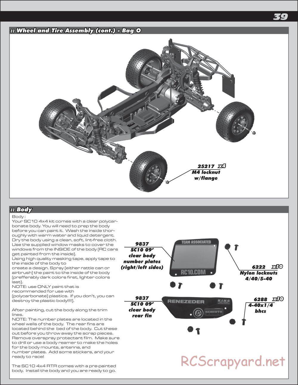 Team Associated - SC10 4x4 - Manual - Page 39