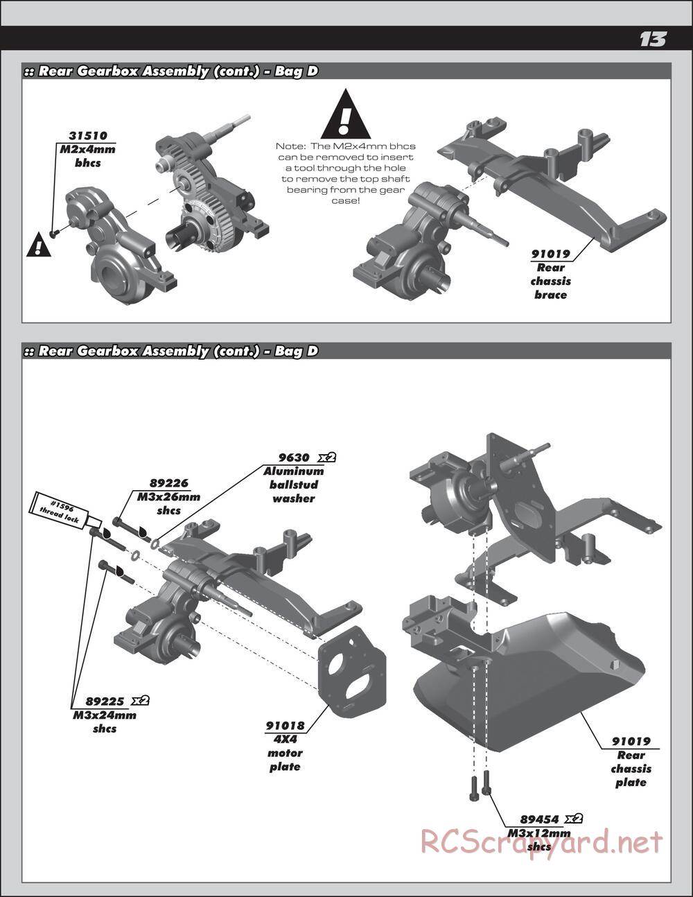 Team Associated - SC10 4x4 Factory Team - Manual - Page 13