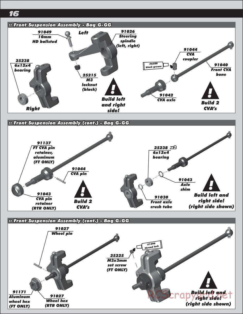 Team Associated - SC10 4x4 Factory Team - Manual - Page 16