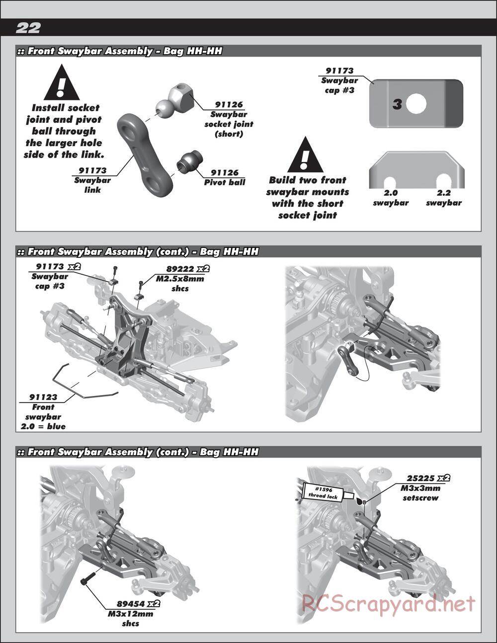 Team Associated - SC10 4x4 Factory Team - Manual - Page 22