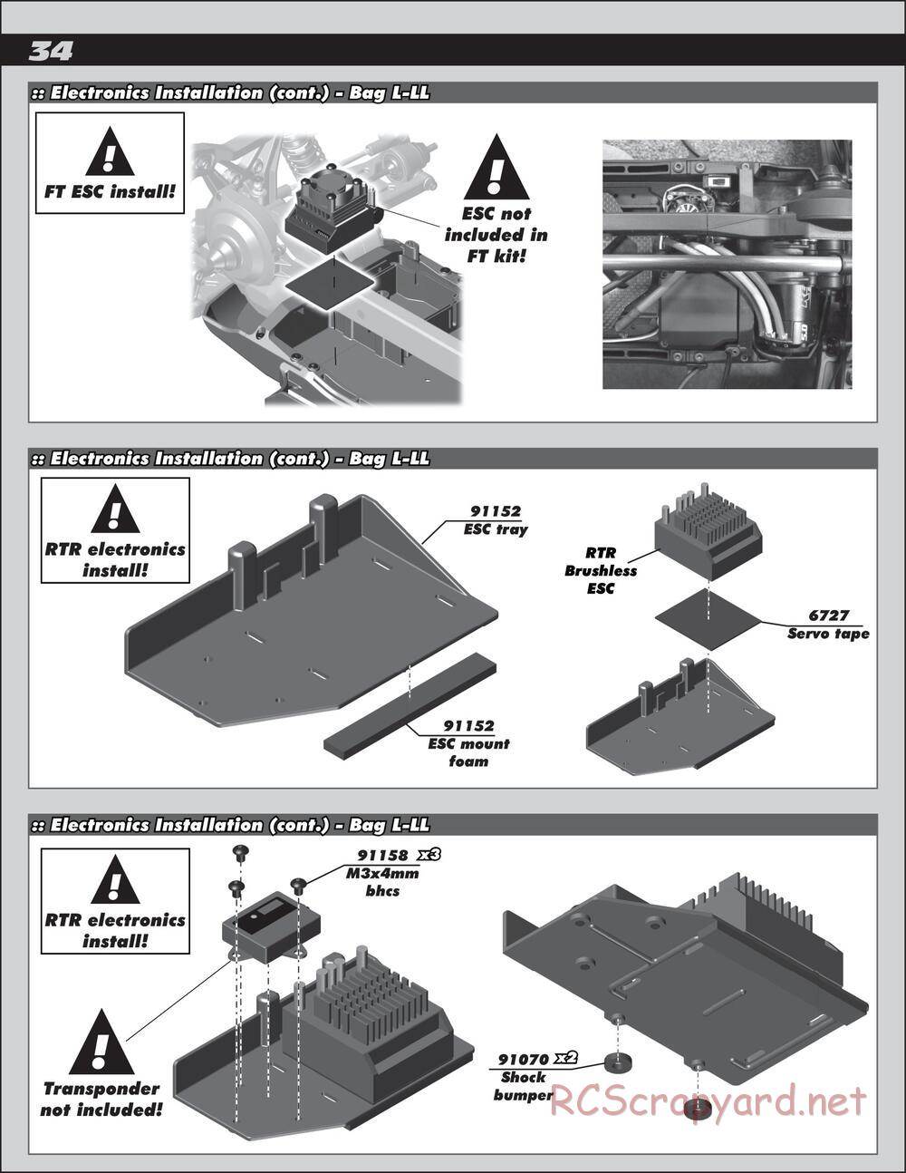 Team Associated - SC10 4x4 Factory Team - Manual - Page 34