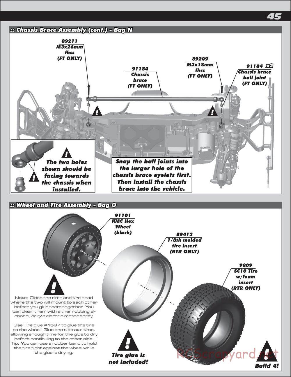 Team Associated - SC10 4x4 Factory Team - Manual - Page 45