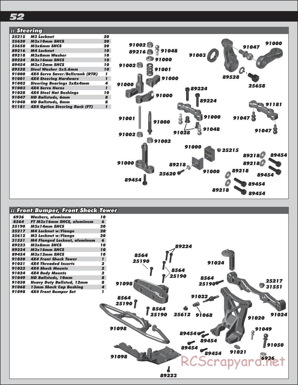 Team Associated - SC10 4x4 Factory Team - Manual - Page 52