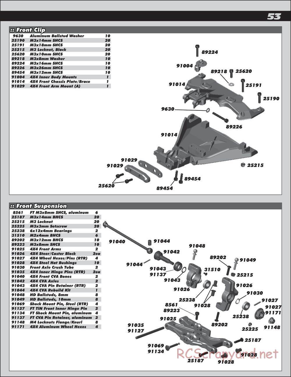 Team Associated - SC10 4x4 Factory Team - Manual - Page 53