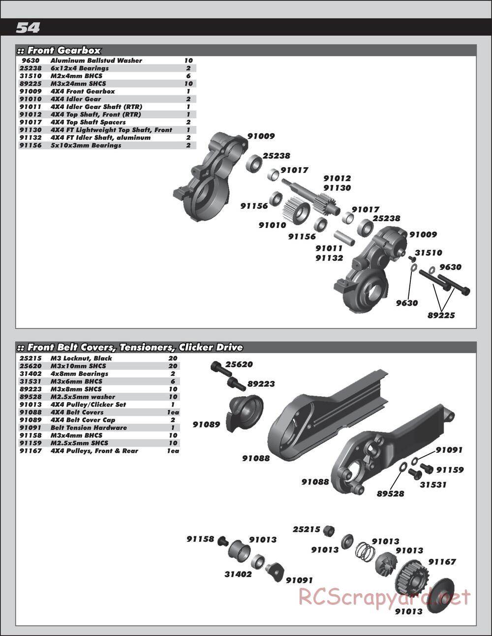 Team Associated - SC10 4x4 Factory Team - Manual - Page 54