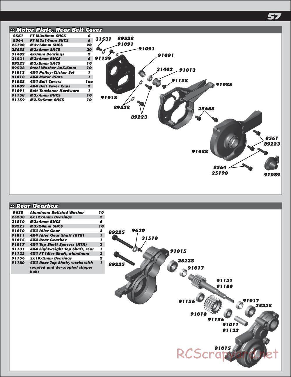 Team Associated - SC10 4x4 Factory Team - Manual - Page 57