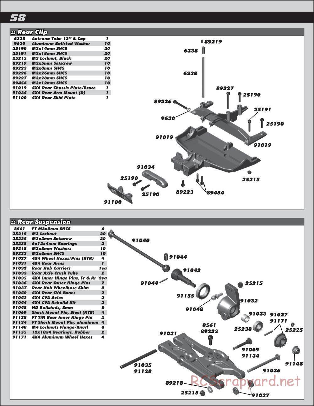 Team Associated - SC10 4x4 Factory Team - Manual - Page 58