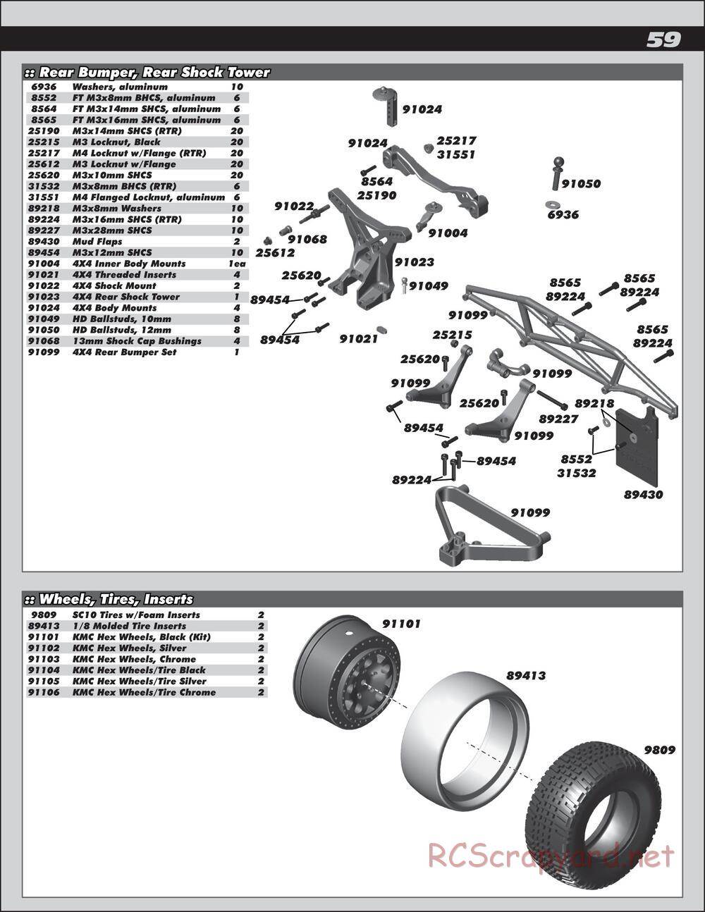 Team Associated - SC10 4x4 Factory Team - Manual - Page 59