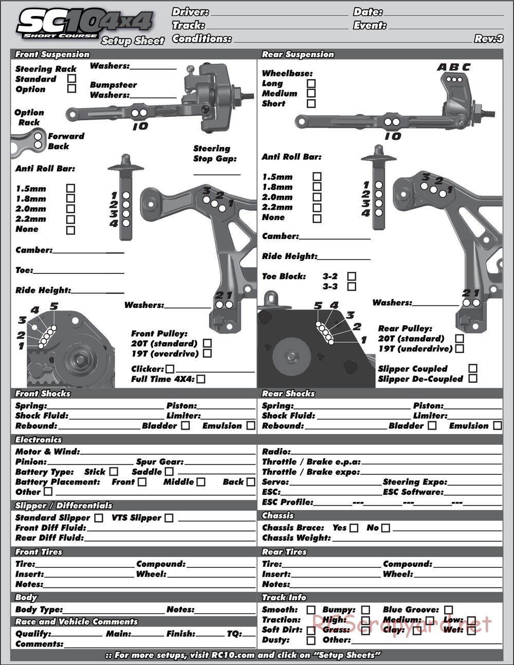 Team Associated - SC10 4x4 Factory Team - Manual - Page 69
