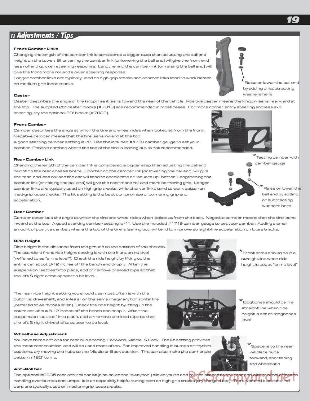 Team Associated - SC10 - Manual - Page 19
