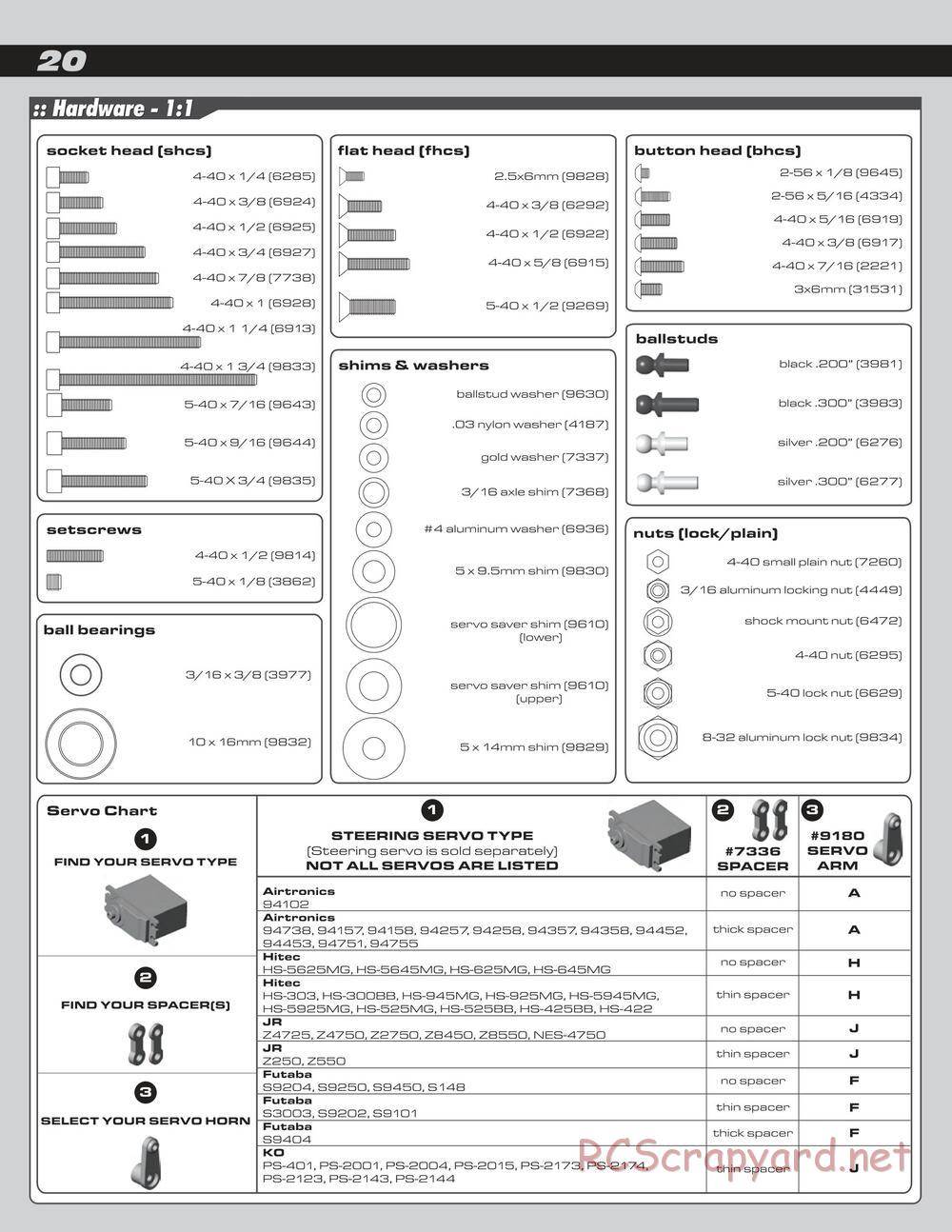 Team Associated - SC10 - Manual - Page 20