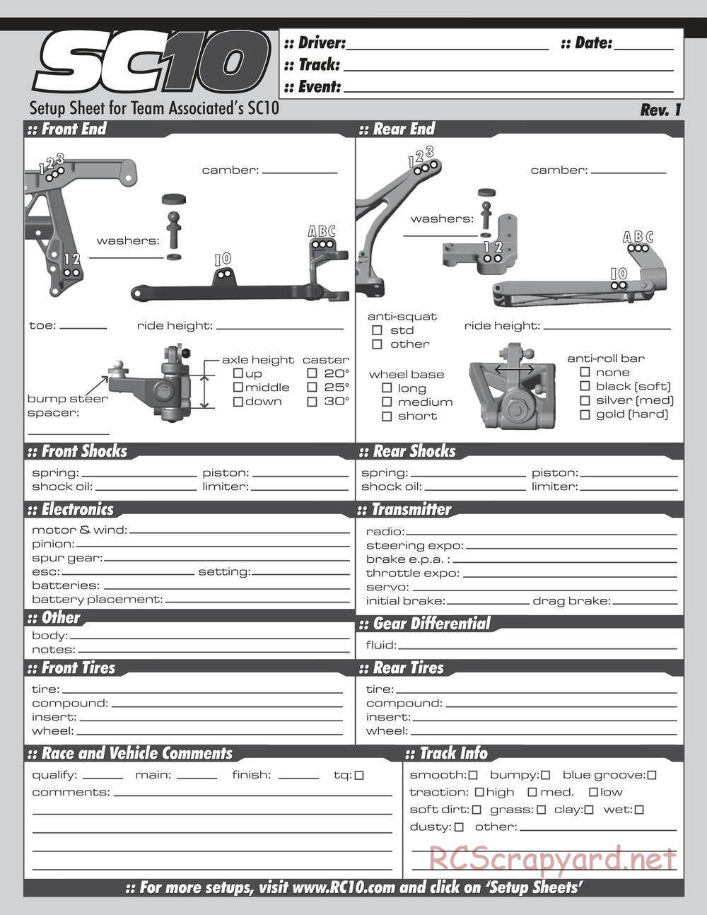 Team Associated - SC10 - Manual - Page 21