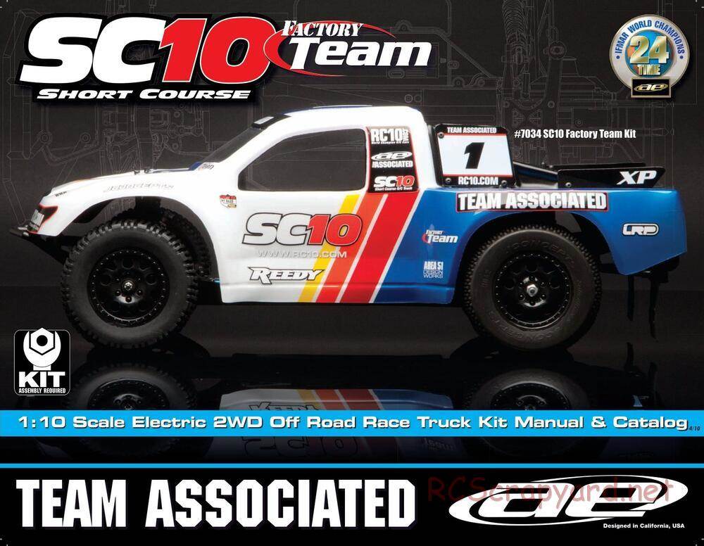 Team Associated - SC10 Factory Team - Manual - Page 1