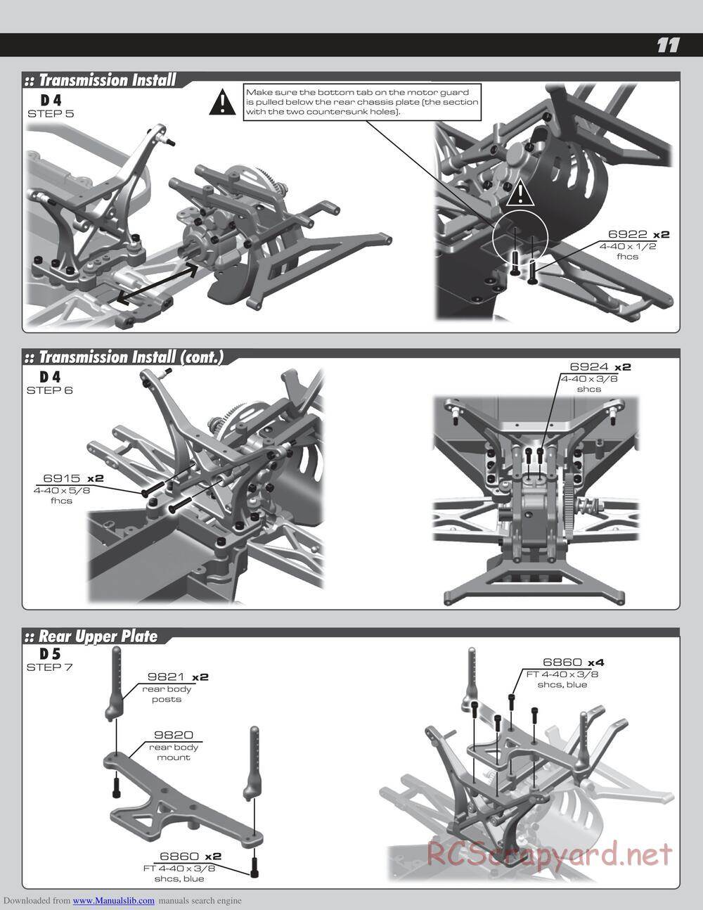 Team Associated - SC10 Factory Team - Manual - Page 11