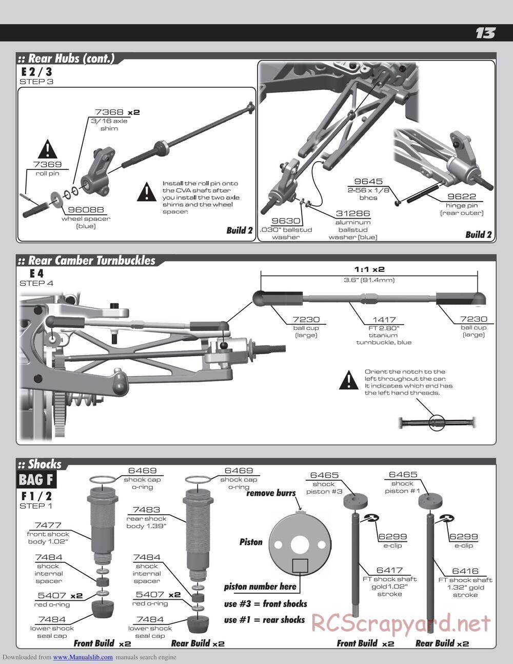 Team Associated - SC10 Factory Team - Manual - Page 13