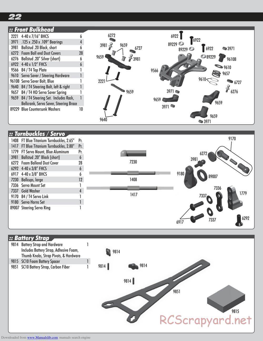 Team Associated - SC10 Factory Team - Manual - Page 22