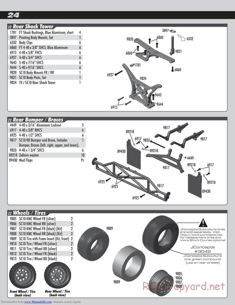 Team Associated - SC10 Factory Team - Manual - Page 24