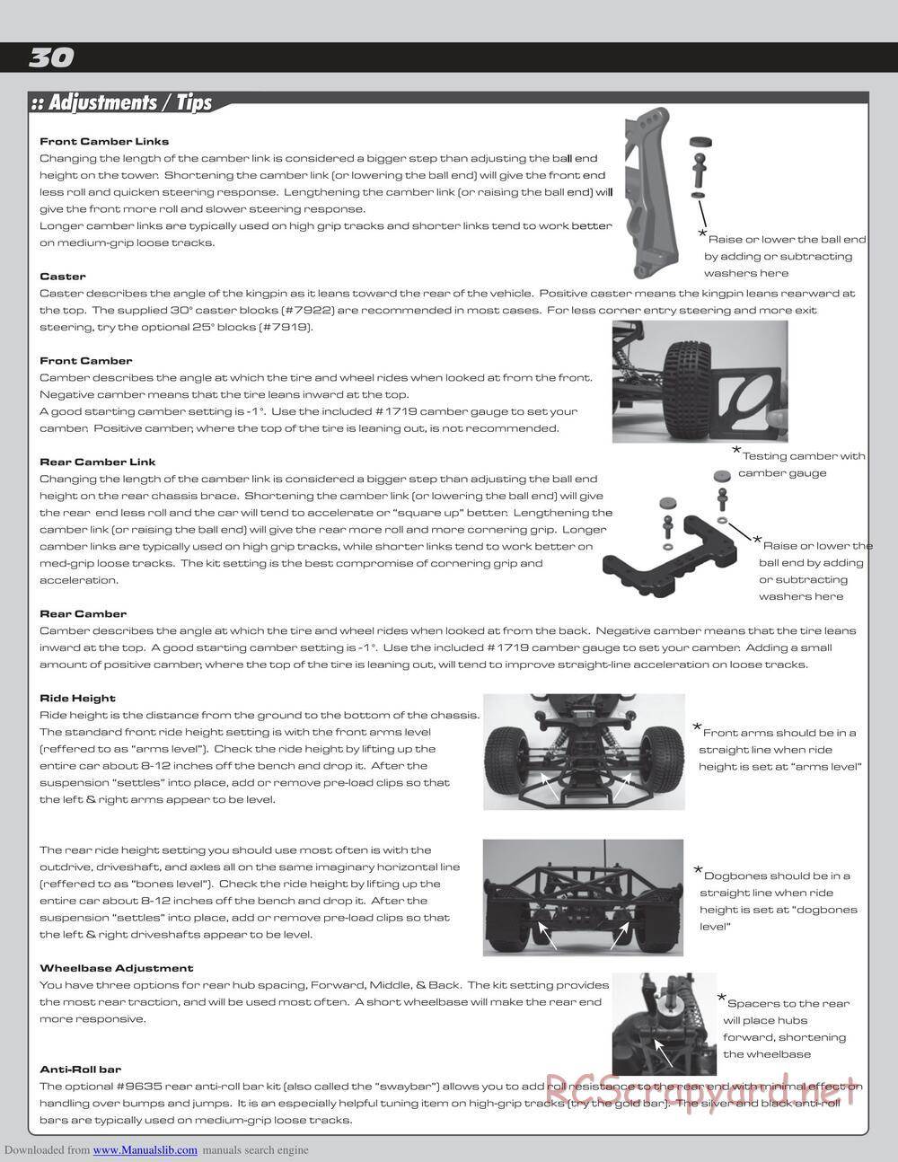 Team Associated - SC10 Factory Team - Manual - Page 30