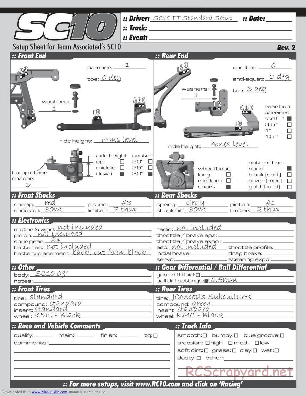 Team Associated - SC10 Factory Team - Manual - Page 31