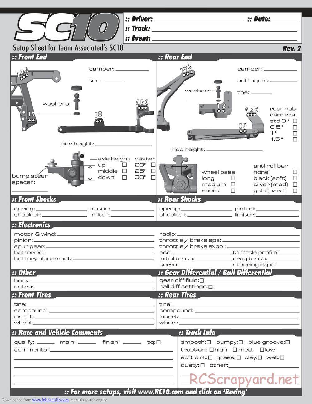 Team Associated - SC10 Factory Team - Manual - Page 33