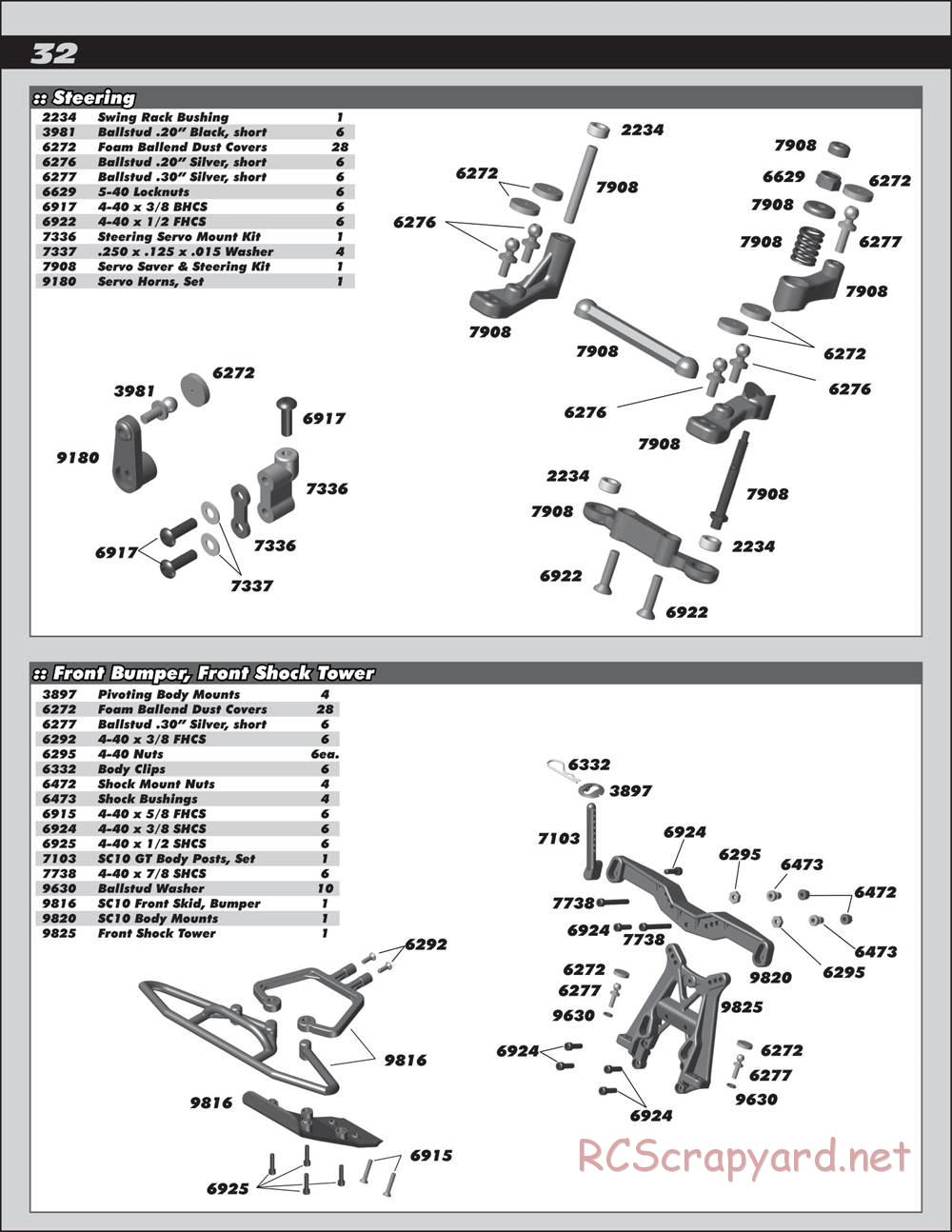 Team Associated - SC10 GT - Manual - Page 32