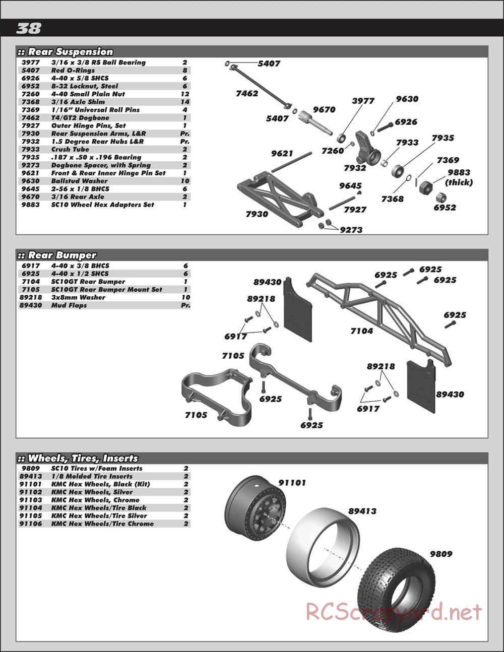 Team Associated - SC10 GT - Manual - Page 38