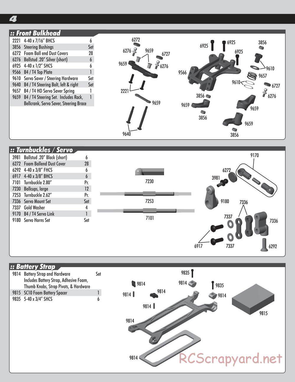 Team Associated - SC10 Parts - Page 4