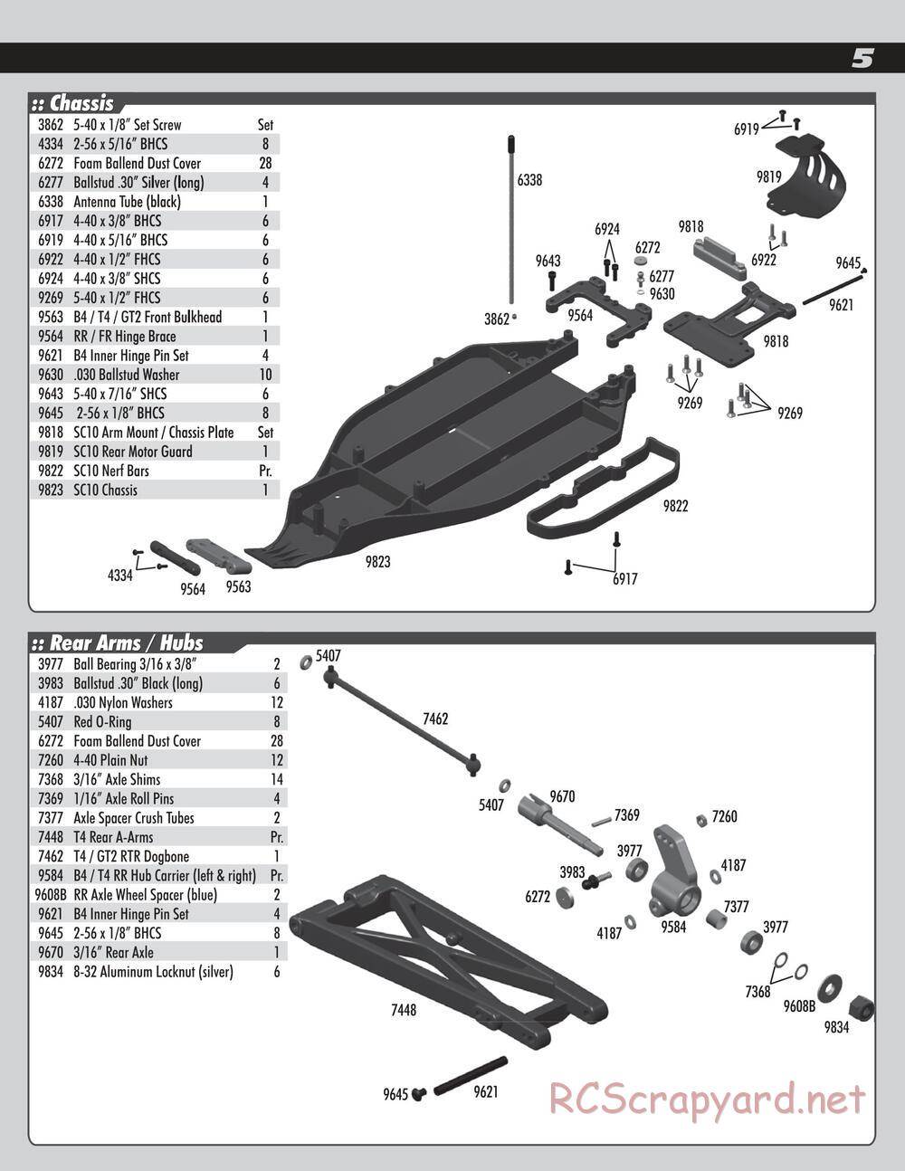 Team Associated - SC10 Parts - Page 5