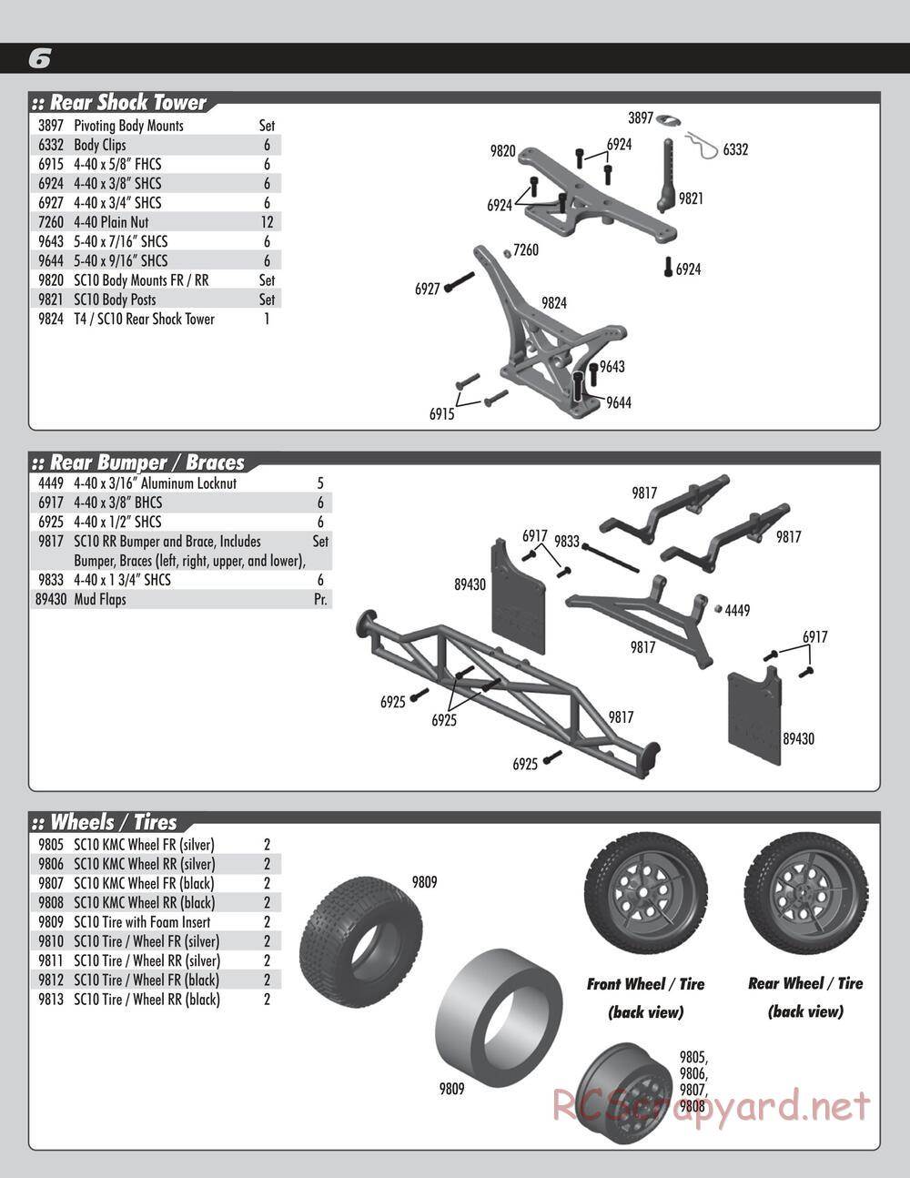 Team Associated - SC10 Parts - Page 6