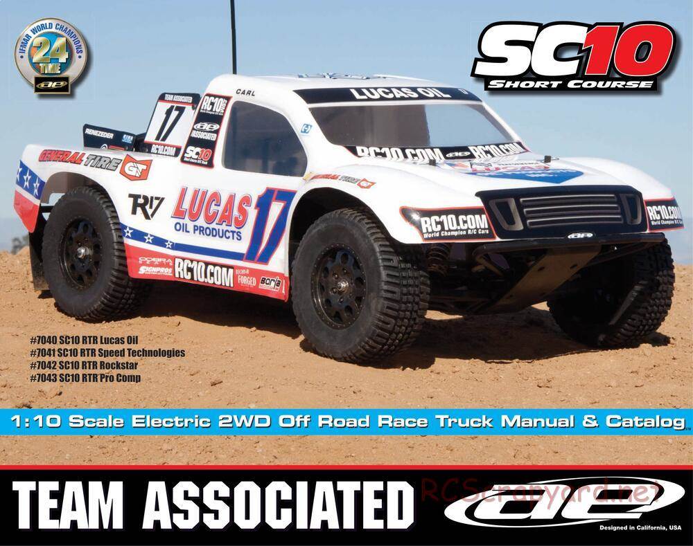 Team Associated - SC10 Brushless RTR - Manual - Page 1