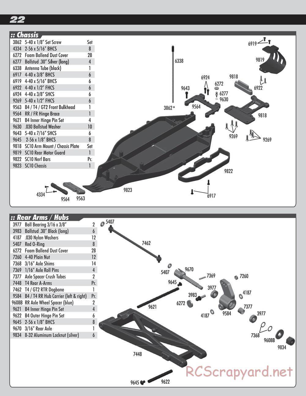 Team Associated - SC10 Brushless RTR - Manual - Page 22