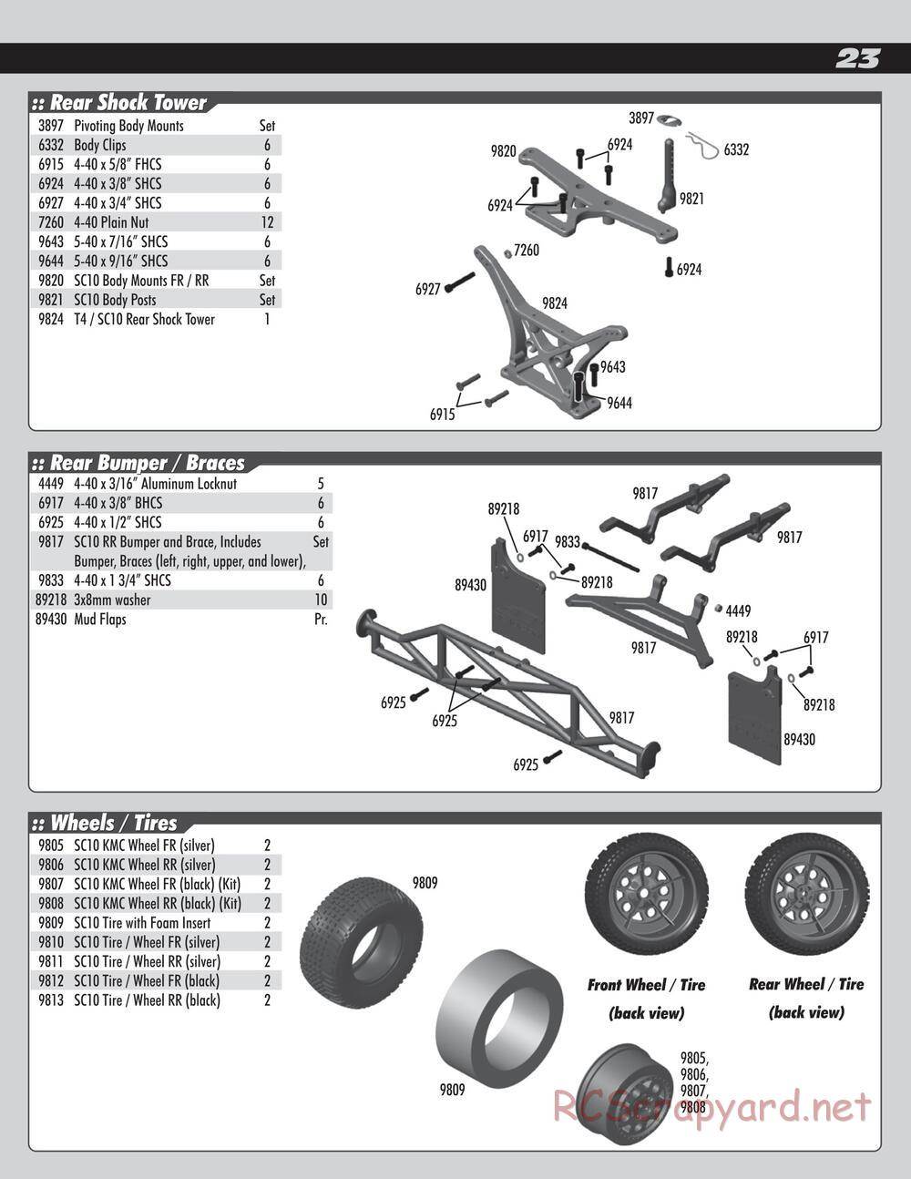 Team Associated - SC10 Brushless RTR - Manual - Page 23