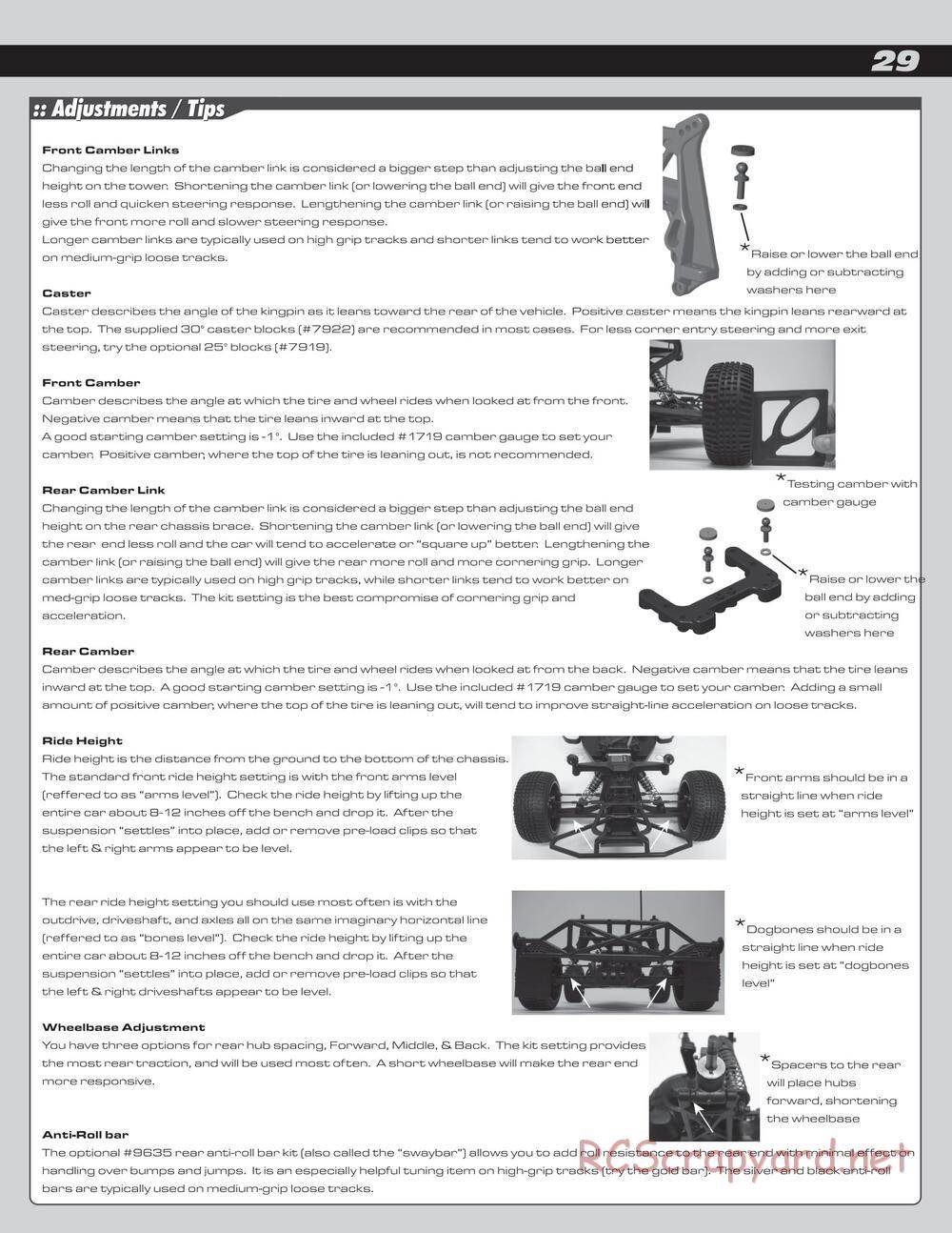 Team Associated - SC10 Brushless RTR - Manual - Page 29