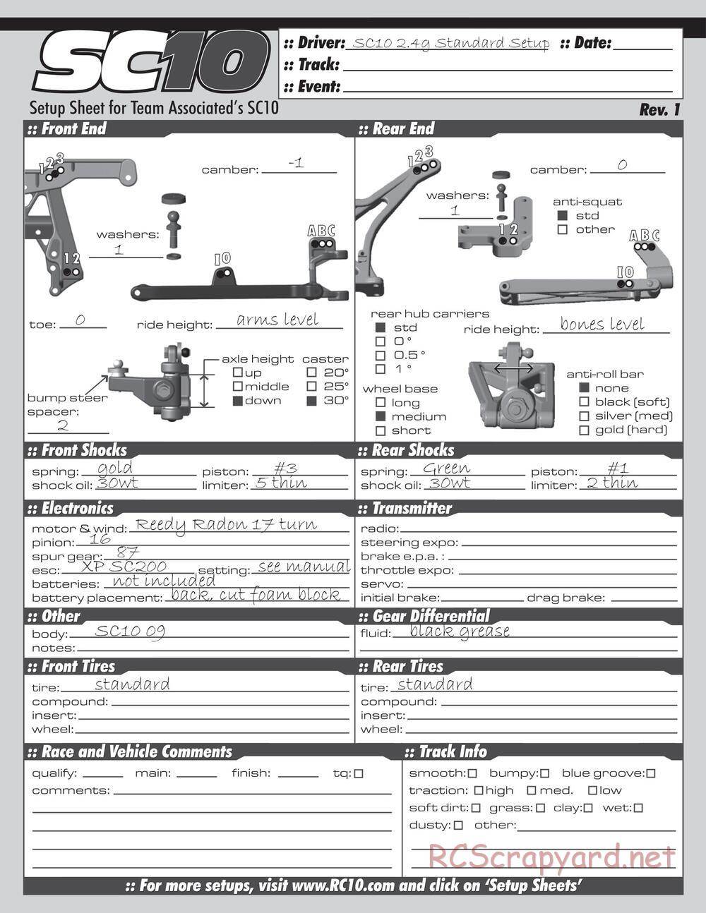 Team Associated - SC10 Brushless RTR - Manual - Page 31