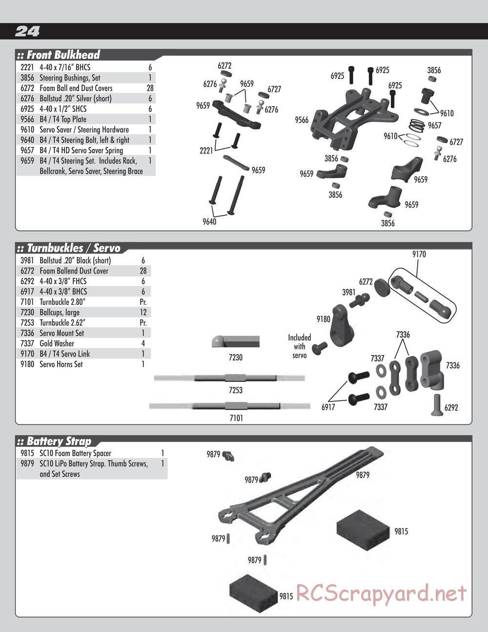 Team Associated - SC10 RS RTR - Manual - Page 24