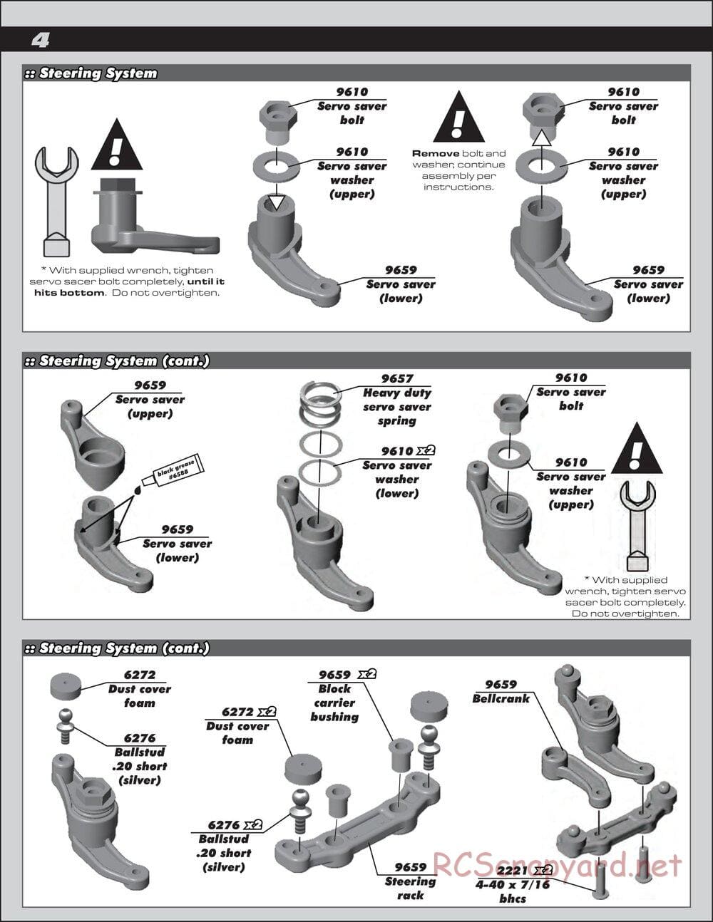 Team Associated - SC10B RS - Manual - Page 4