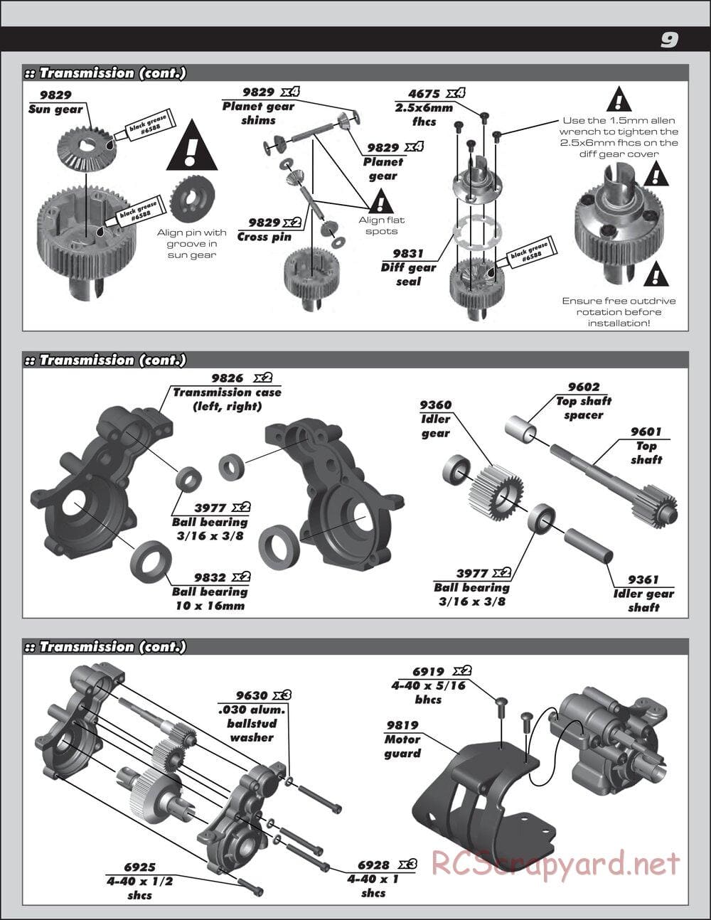 Team Associated - SC10B RS - Manual - Page 9