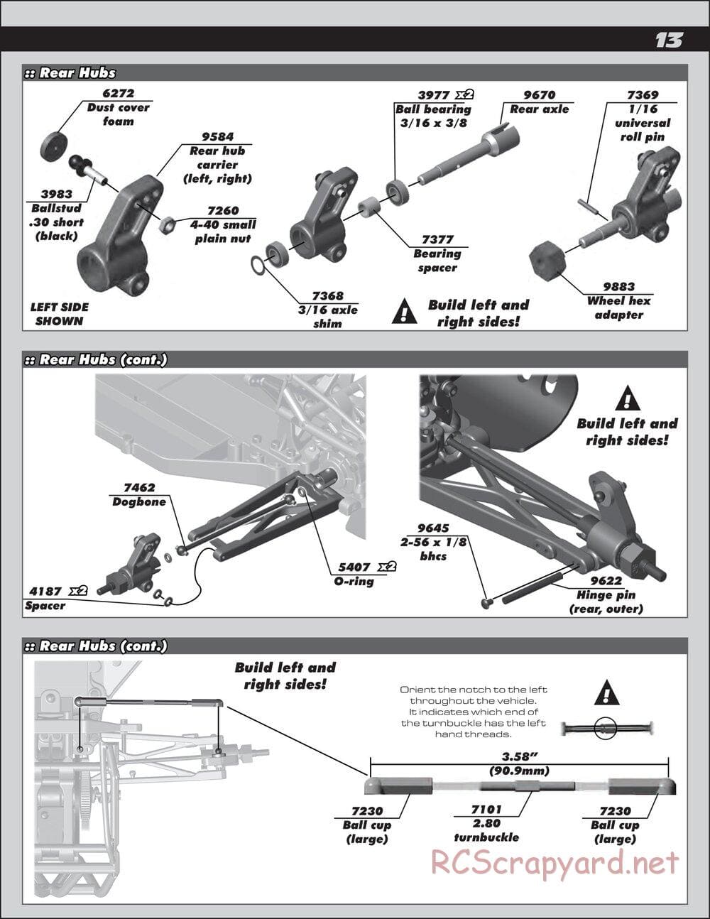 Team Associated - SC10B RS - Manual - Page 13