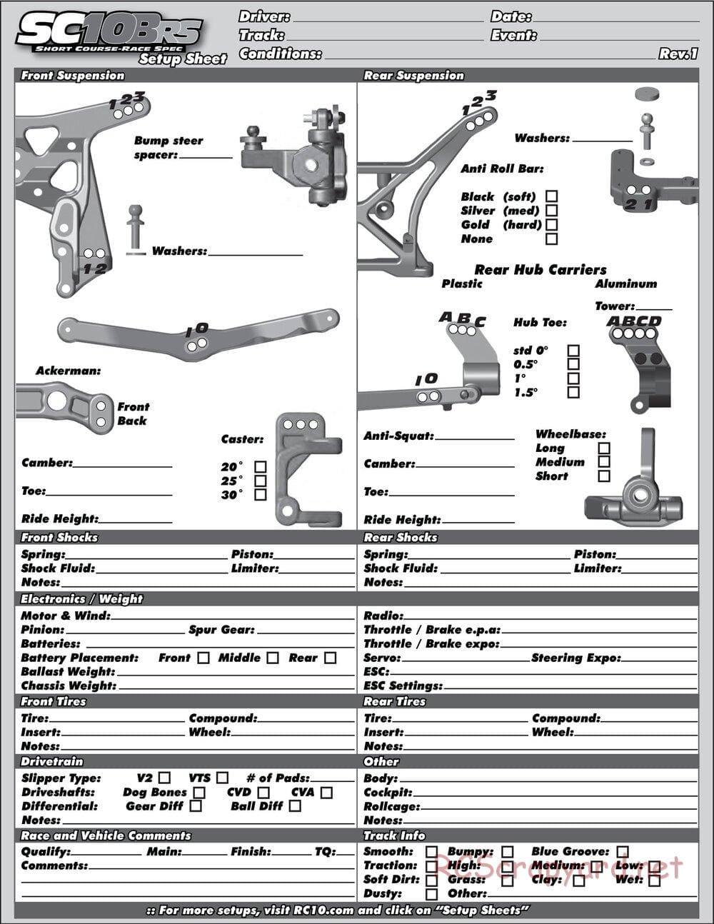 Team Associated - SC10B RS - Manual - Page 41