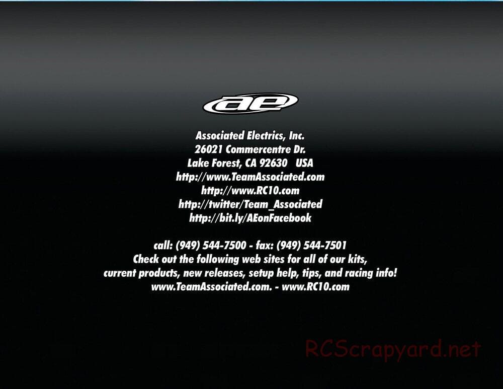 Team Associated - SC10B RS - Manual - Page 42
