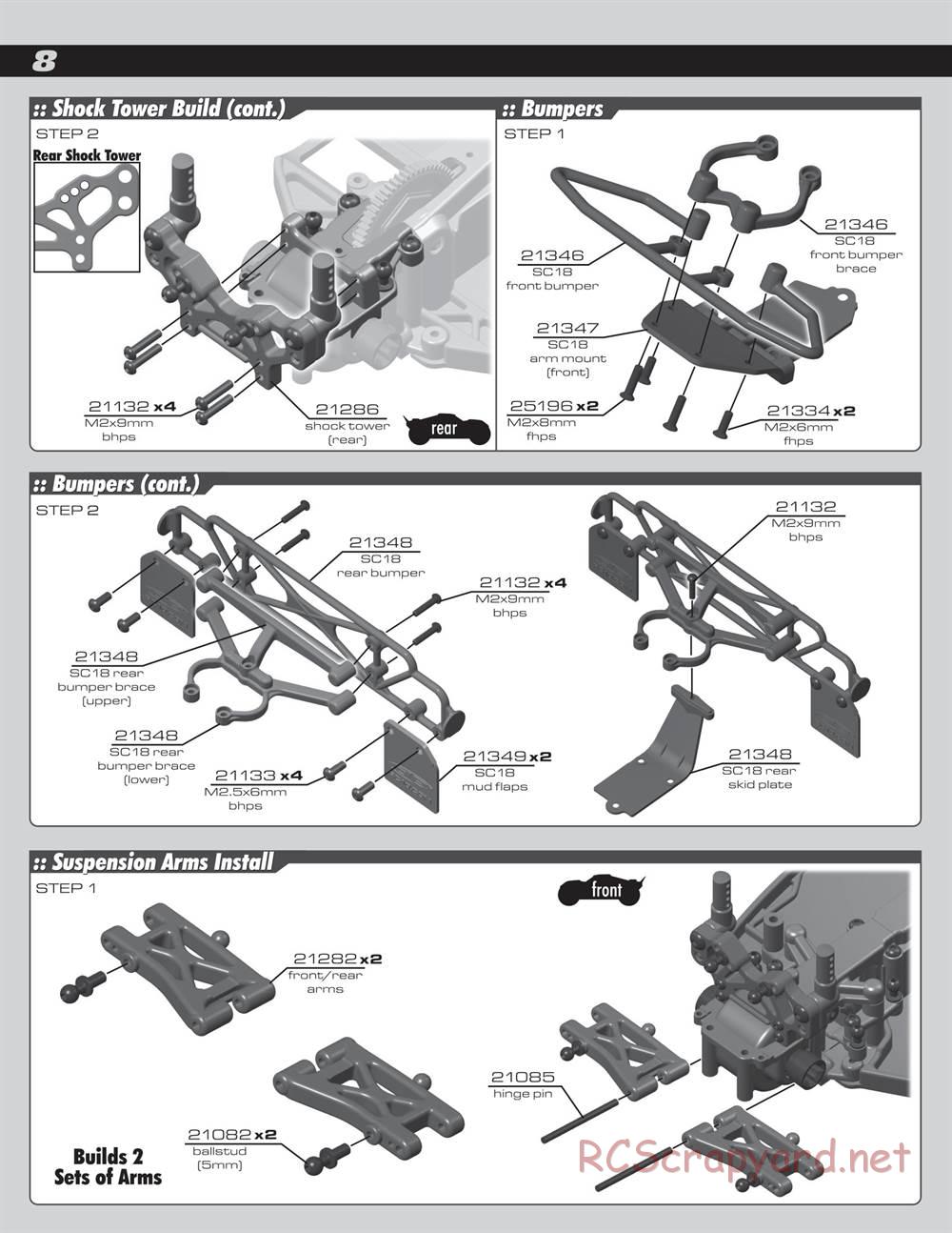 Team Associated - SC18 - Manual - Page 8