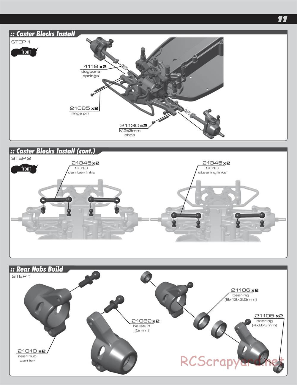 Team Associated - SC18 - Manual - Page 11