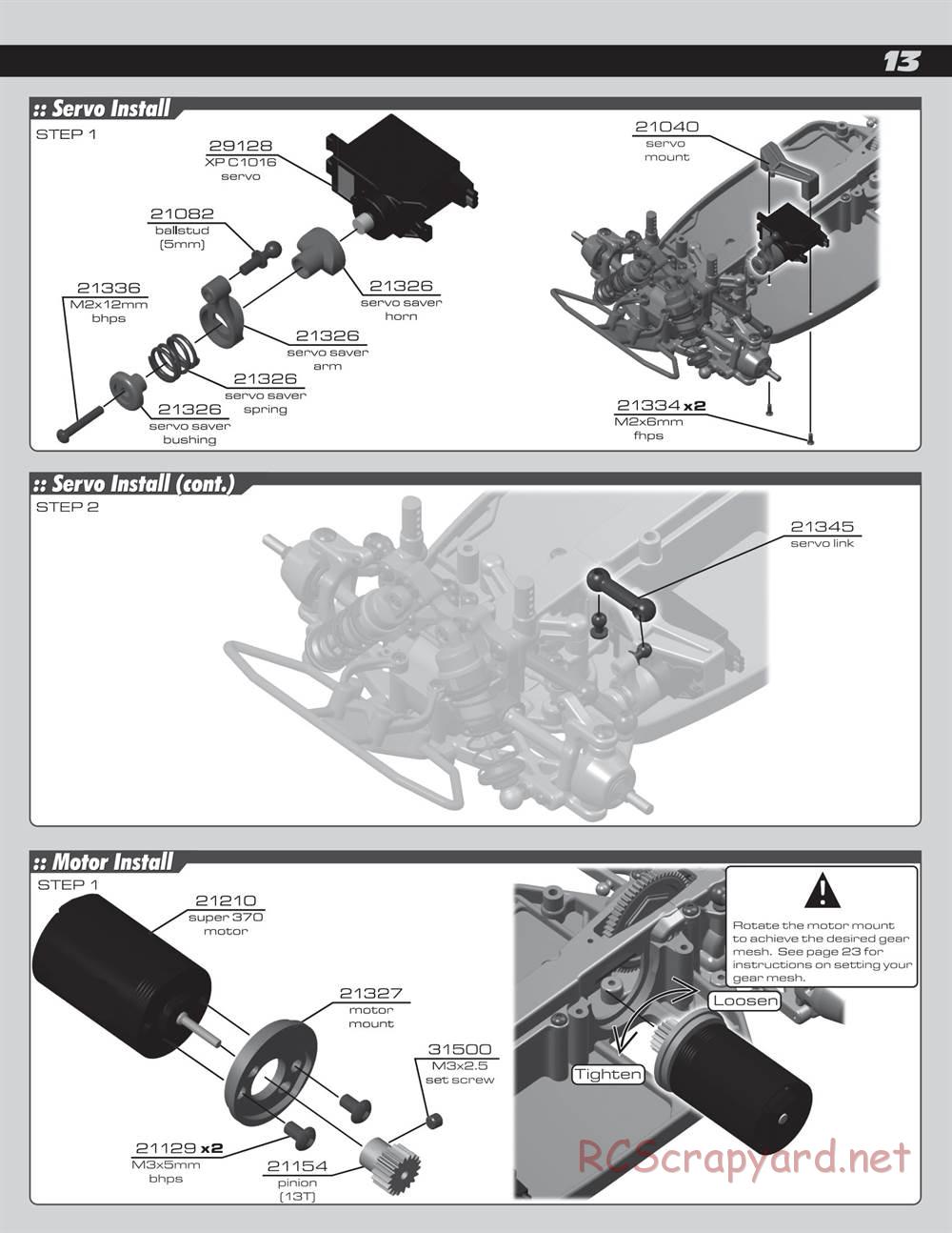 Team Associated - SC18 - Manual - Page 13