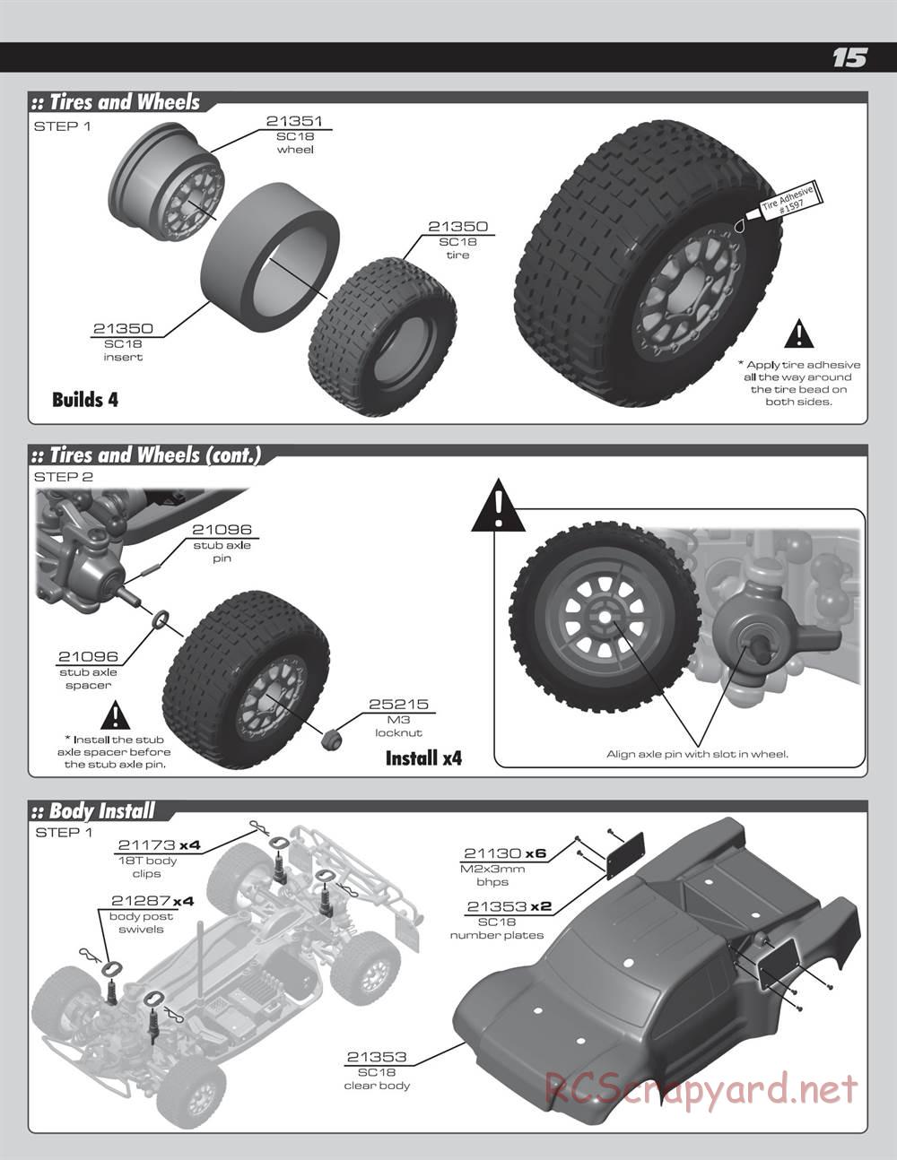 Team Associated - SC18 - Manual - Page 15