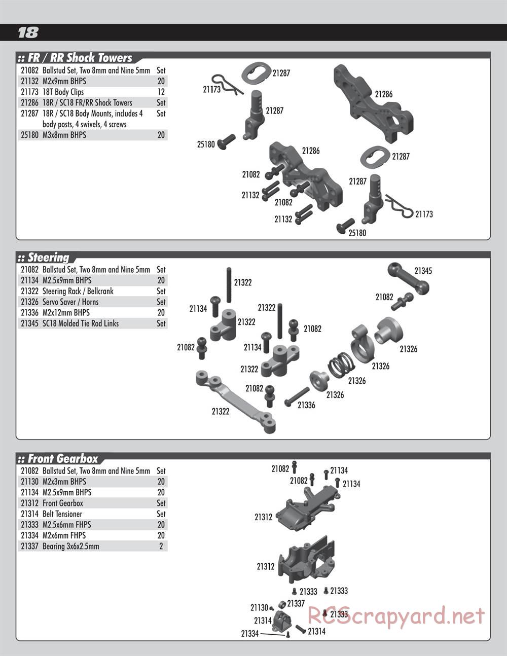 Team Associated - SC18 - Manual - Page 18