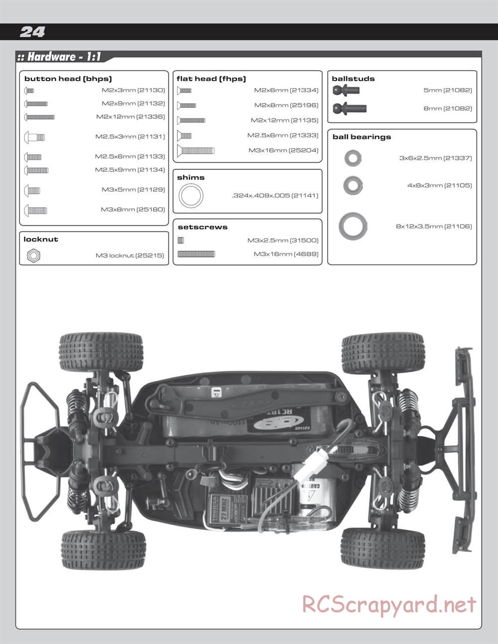 Team Associated - SC18 - Manual - Page 24