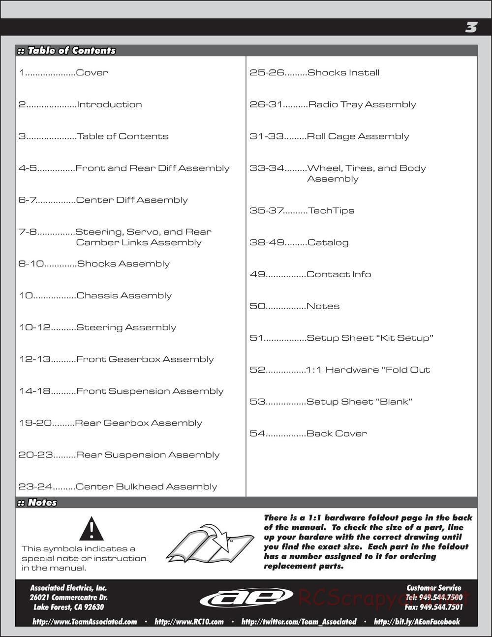 Team Associated - SC8.2e - Manual - Page 3