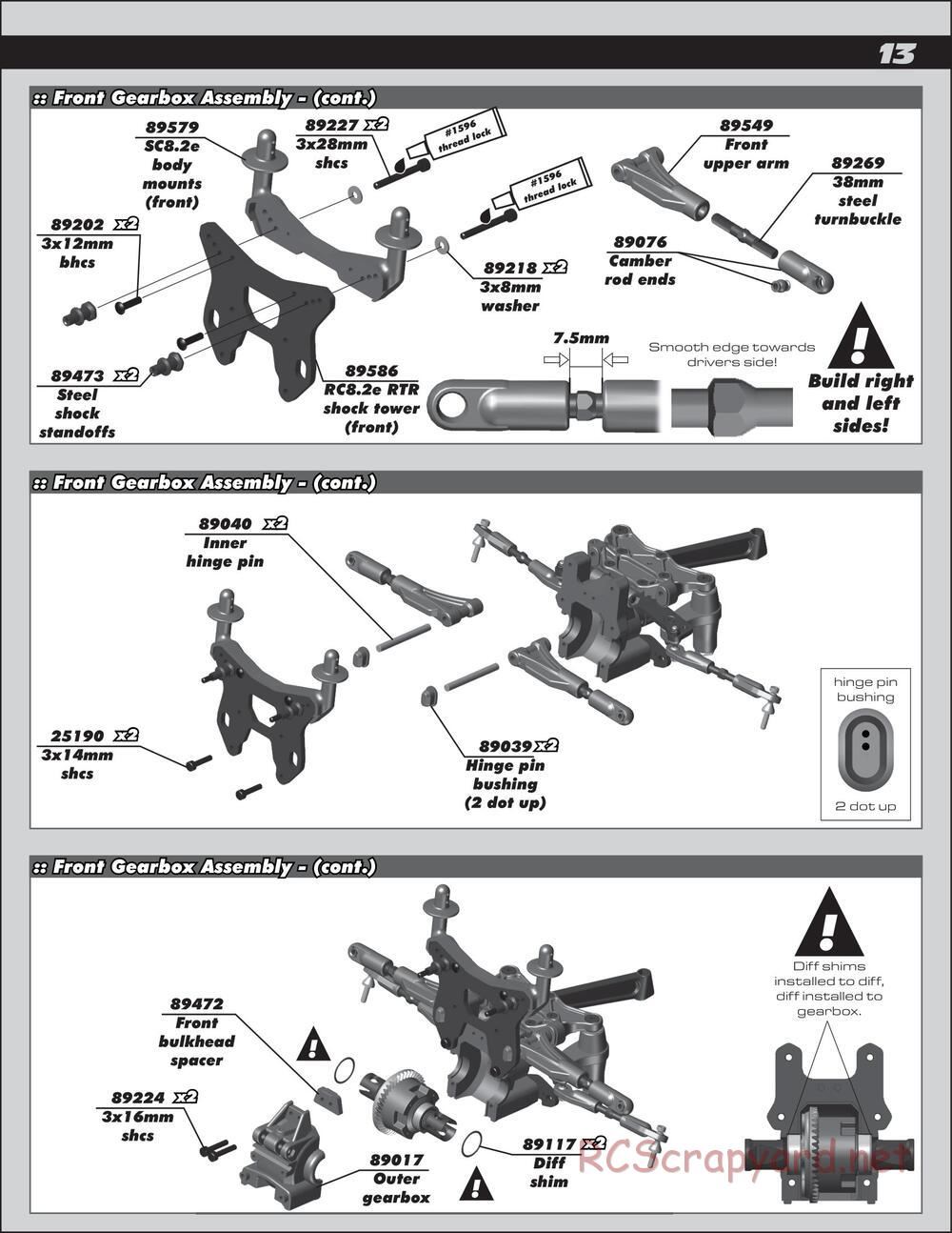 Team Associated - SC8.2e - Manual - Page 13