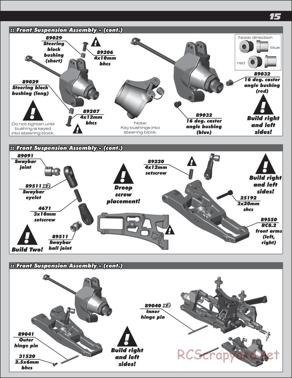 Team Associated - SC8.2e - Manual - Page 15